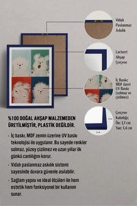 HOMEPACK Ahşap Çerçeveli Tablo Çerçeveli Poster Sanatsal Modern Duvar Dekoru TK-742