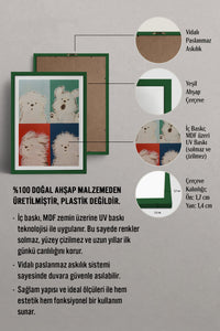 HOMEPACK Ahşap Çerçeveli Tablo Çerçeveli Poster Sanatsal Modern Duvar Dekoru TK-742