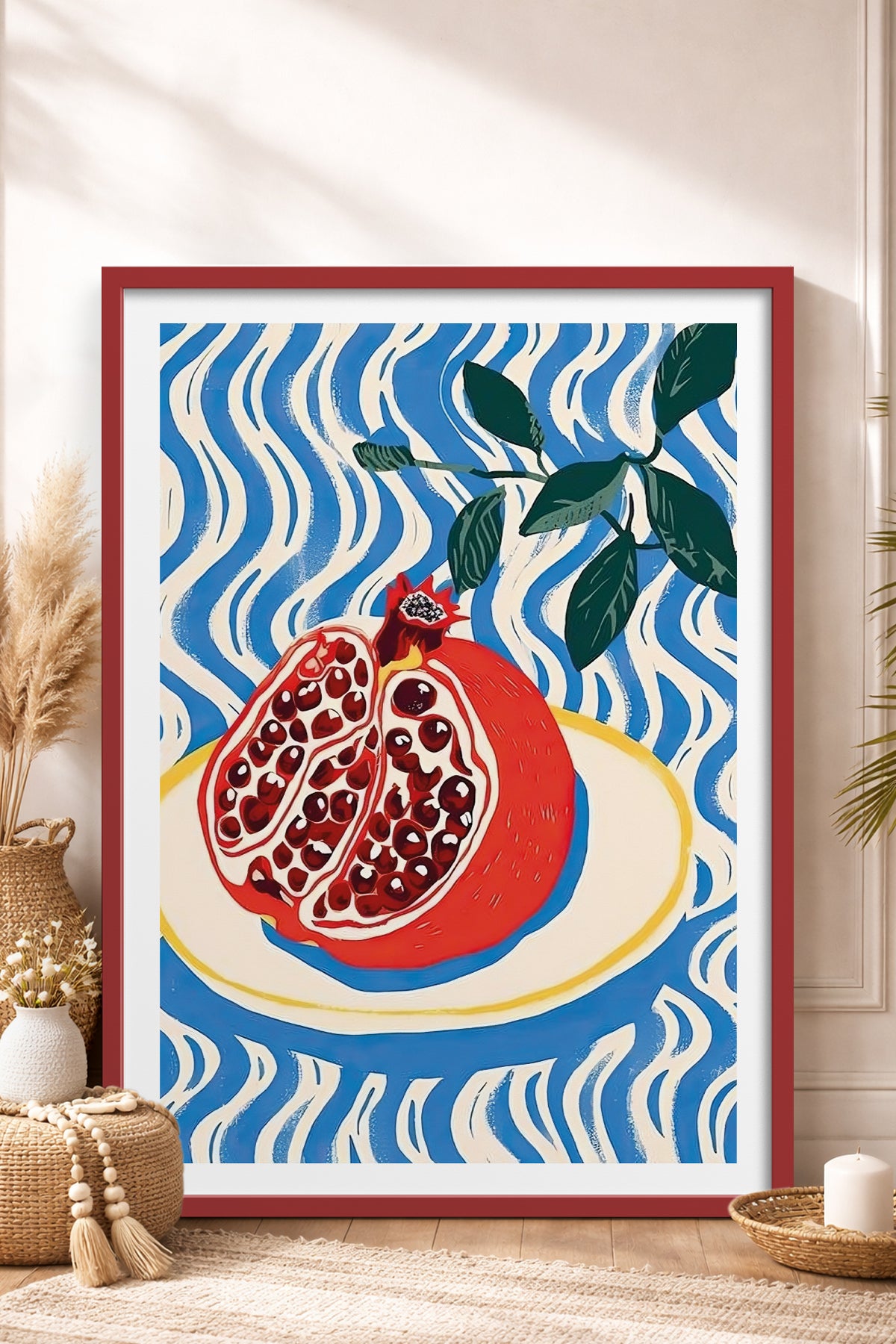 HOMEPACK Ahşap Çerçeveli Tablo Çerçeveli Poster Sanatsal Modern Duvar Dekoru TK-744