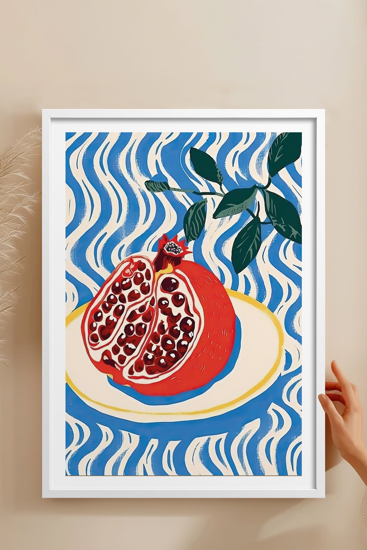 HOMEPACK Ahşap Çerçeveli Tablo Çerçeveli Poster Sanatsal Modern Duvar Dekoru TK-744