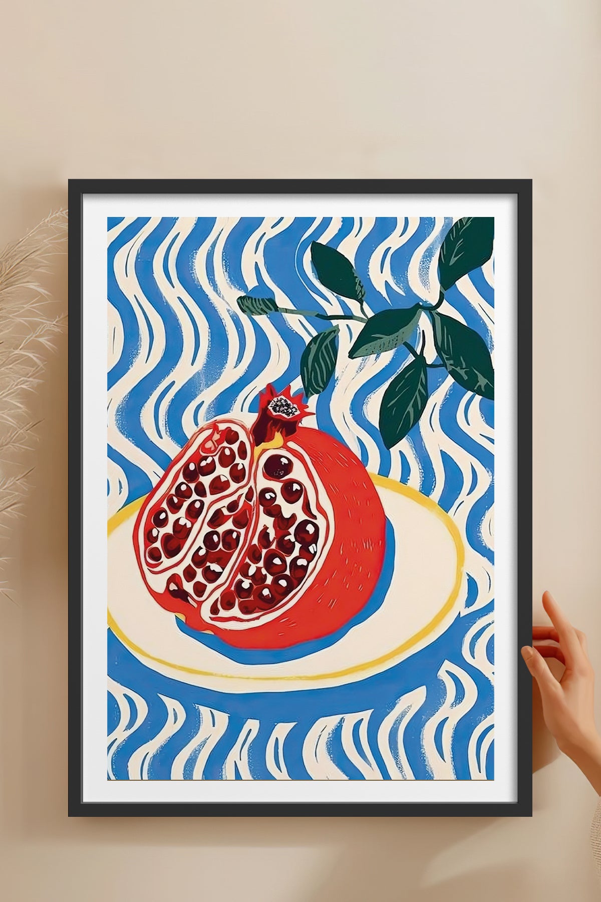 HOMEPACK Ahşap Çerçeveli Tablo Çerçeveli Poster Sanatsal Modern Duvar Dekoru TK-744