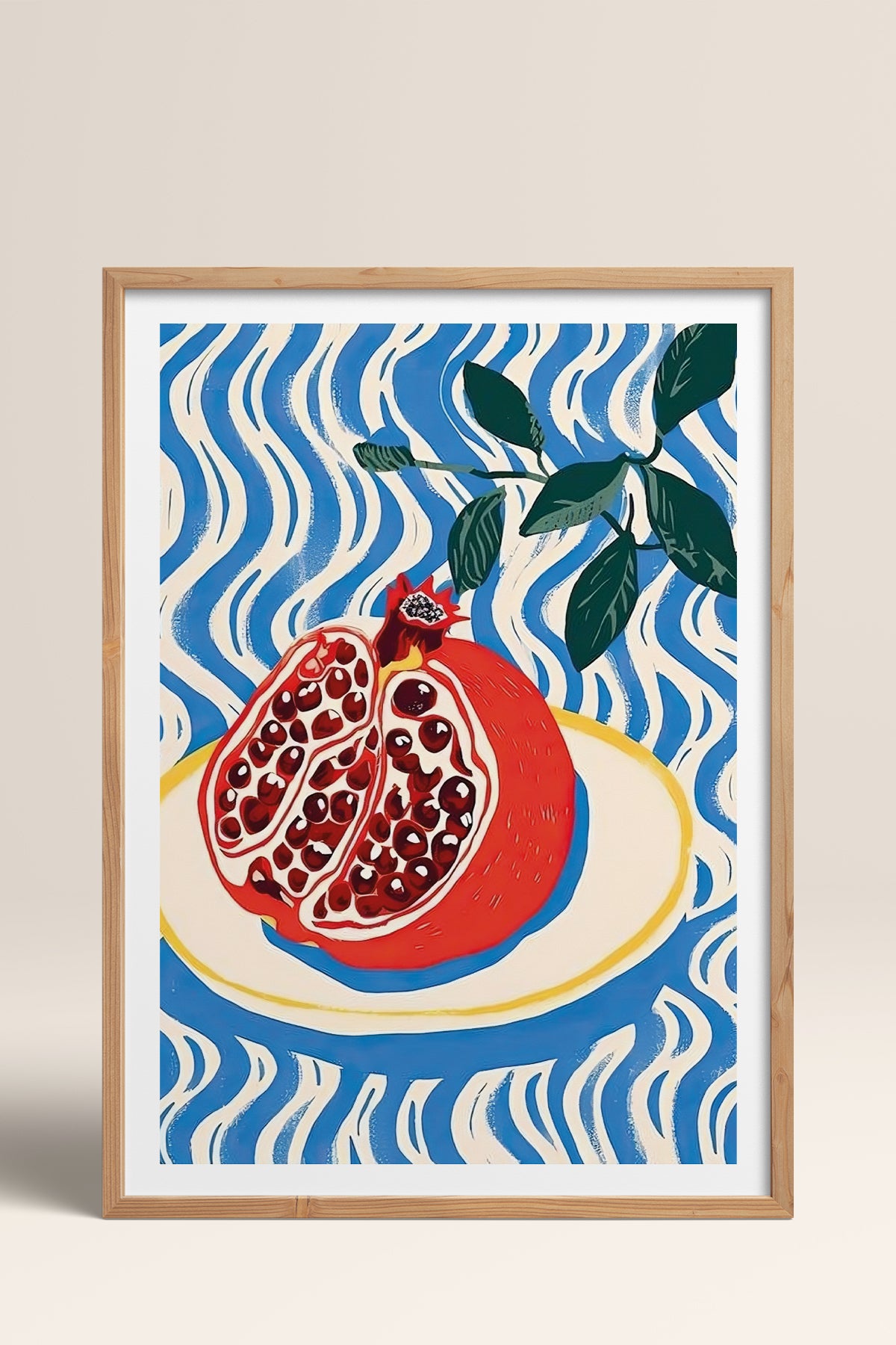 HOMEPACK Ahşap Çerçeveli Tablo Çerçeveli Poster Sanatsal Modern Duvar Dekoru TK-744