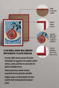 HOMEPACK Ahşap Çerçeveli Tablo Çerçeveli Poster Sanatsal Modern Duvar Dekoru TK-744