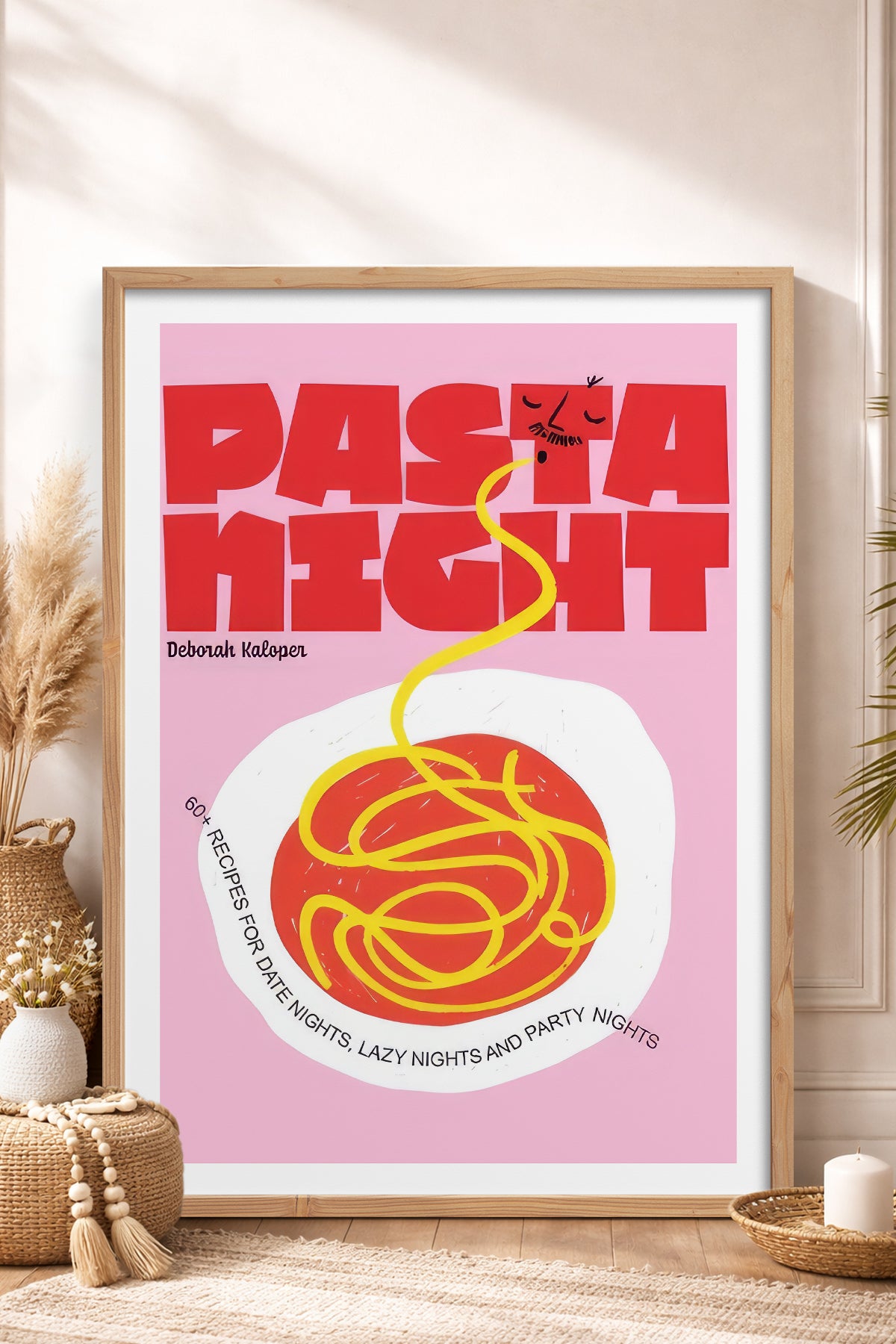 HOMEPACK Ahşap Çerçeveli Tablo Çerçeveli Poster Sanatsal Modern Duvar Dekoru TK-745