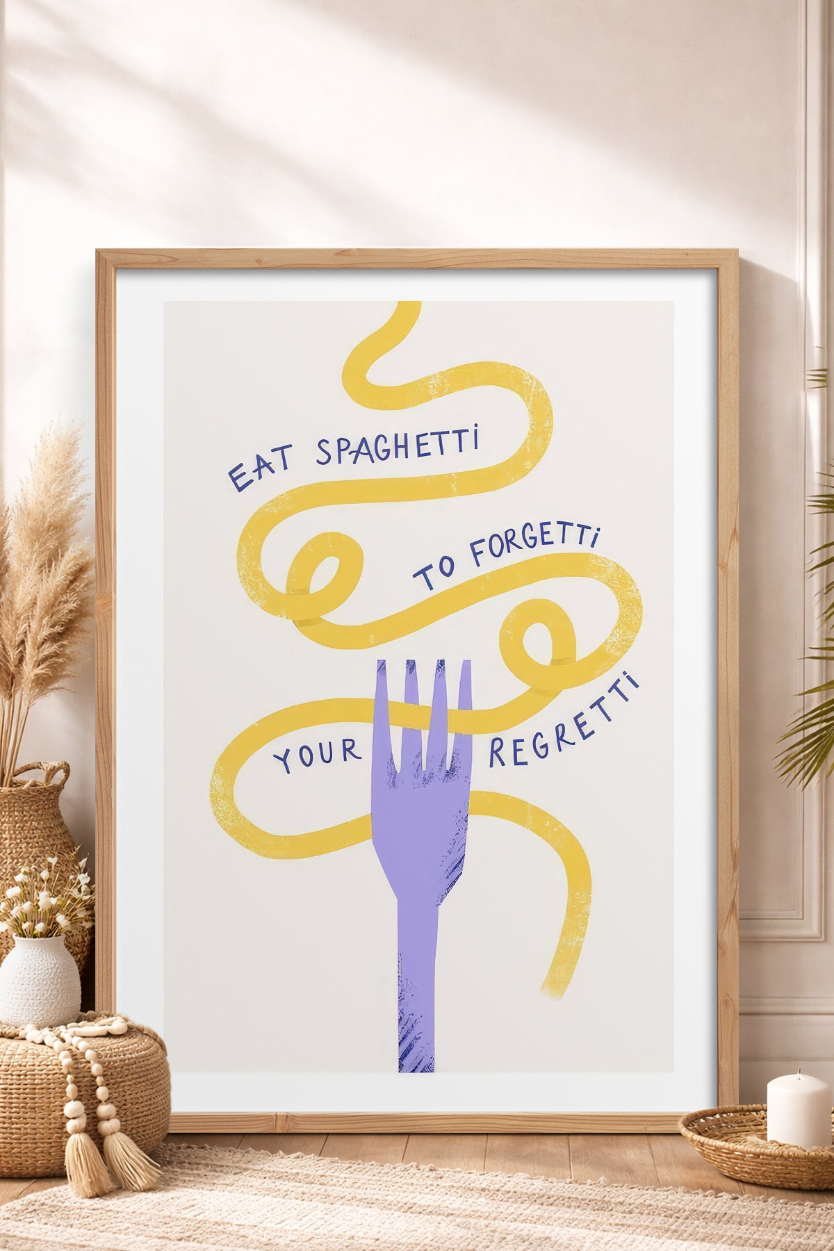 HOMEPACK Ahşap Çerçeveli Tablo Çerçeveli Poster Sanatsal Modern Duvar Dekoru TK-747