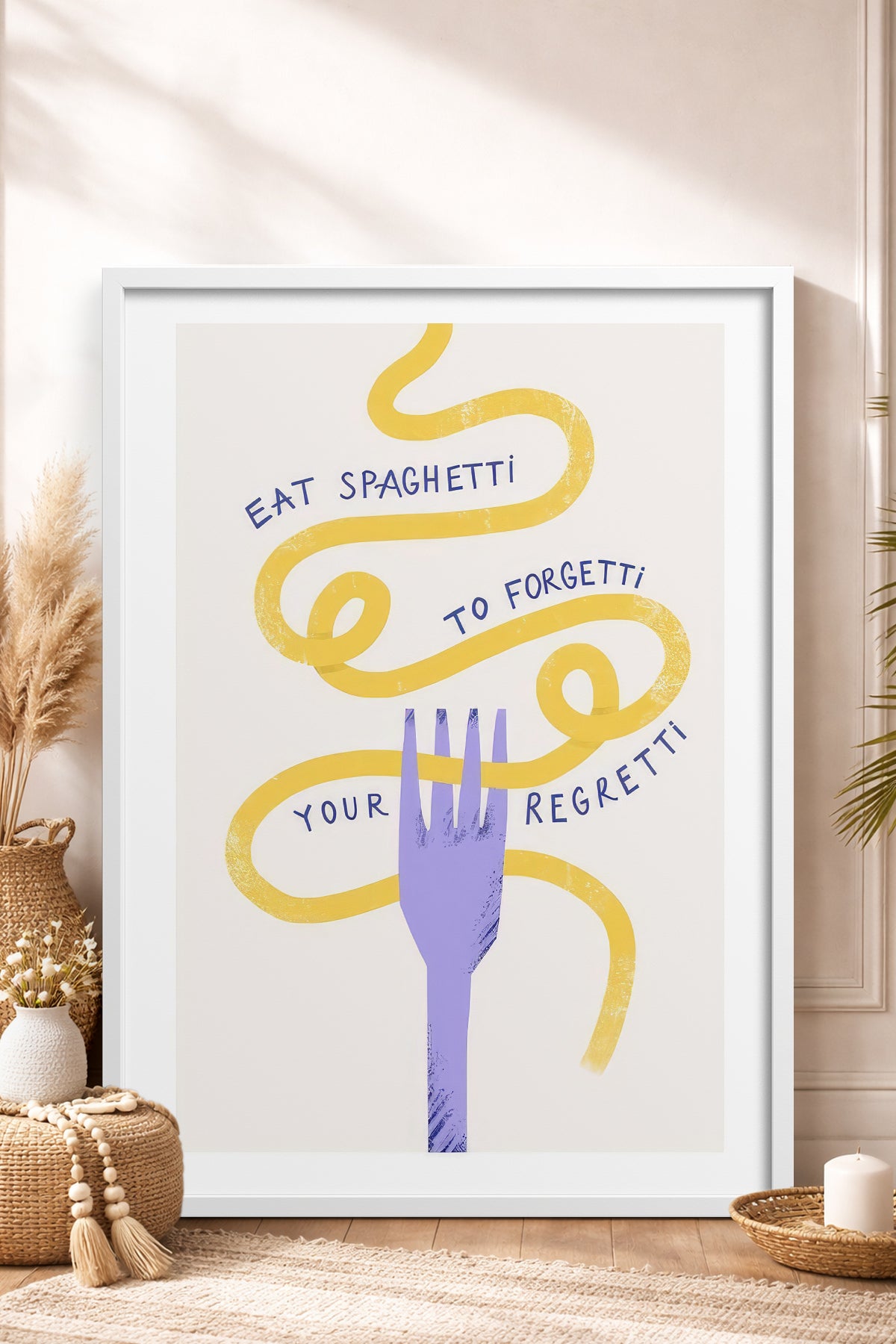 HOMEPACK Ahşap Çerçeveli Tablo Çerçeveli Poster Sanatsal Modern Duvar Dekoru TK-747