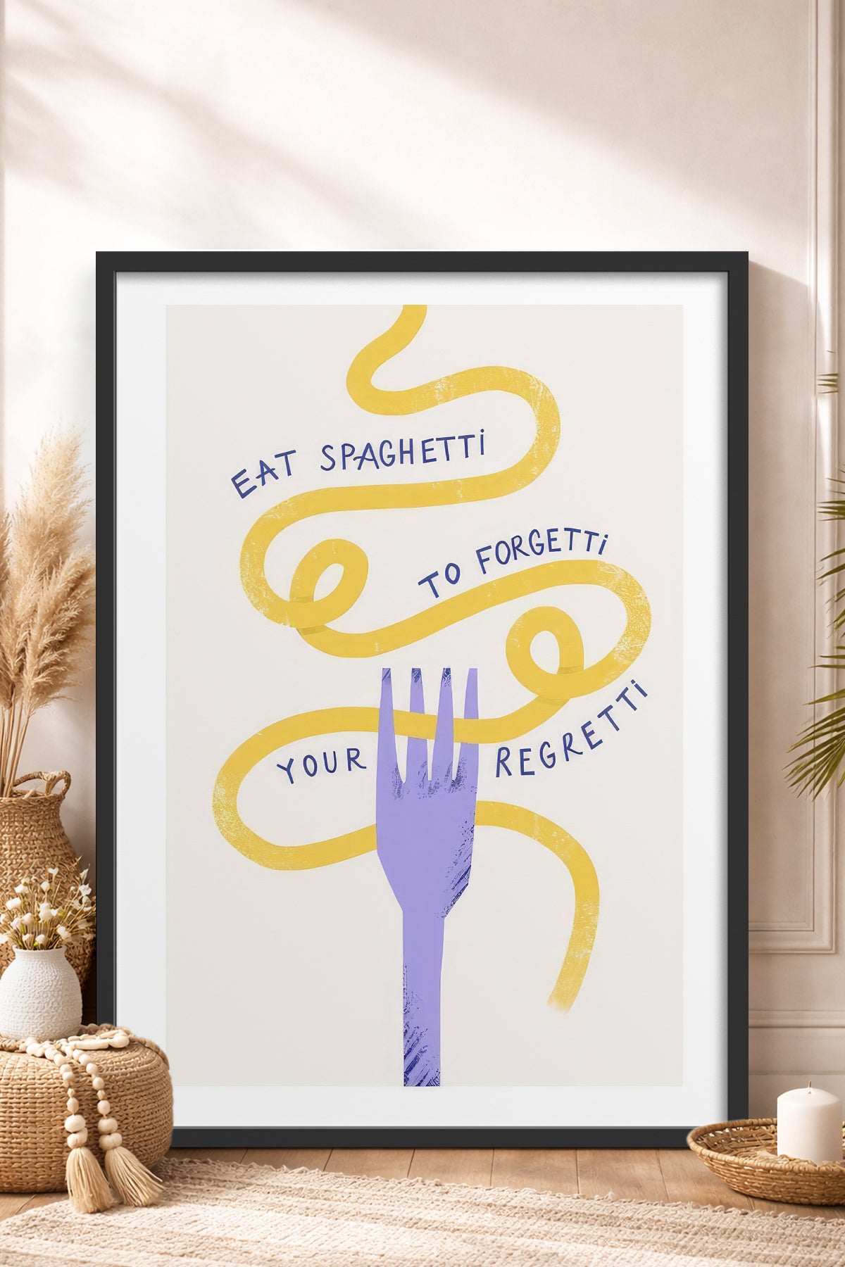 HOMEPACK Ahşap Çerçeveli Tablo Çerçeveli Poster Sanatsal Modern Duvar Dekoru TK-747