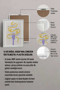 HOMEPACK Ahşap Çerçeveli Tablo Çerçeveli Poster Sanatsal Modern Duvar Dekoru TK-747