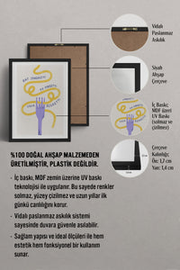HOMEPACK Ahşap Çerçeveli Tablo Çerçeveli Poster Sanatsal Modern Duvar Dekoru TK-747