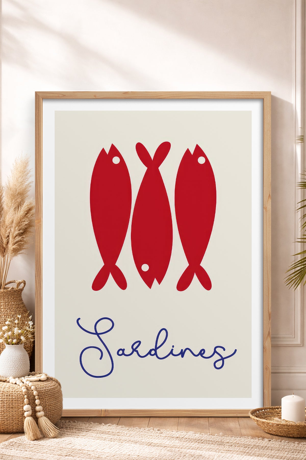 HOMEPACK Ahşap Çerçeveli Tablo Çerçeveli Poster Sanatsal Modern Duvar Dekoru TK-749