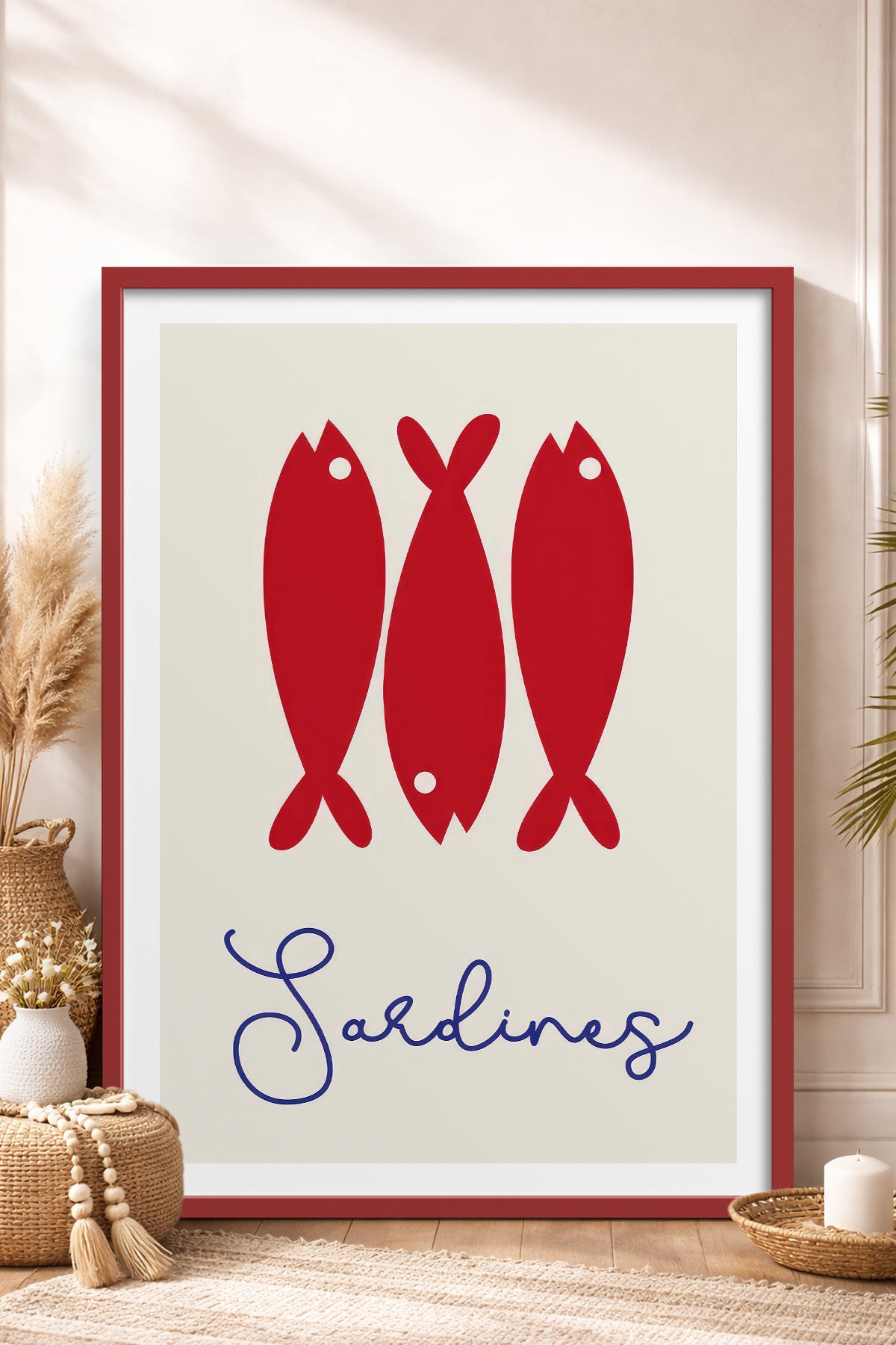 HOMEPACK Ahşap Çerçeveli Tablo Çerçeveli Poster Sanatsal Modern Duvar Dekoru TK-749