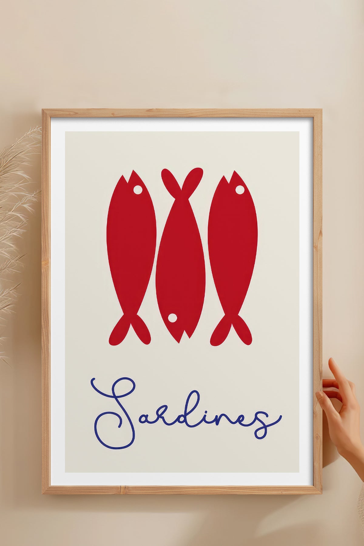 HOMEPACK Ahşap Çerçeveli Tablo Çerçeveli Poster Sanatsal Modern Duvar Dekoru TK-749