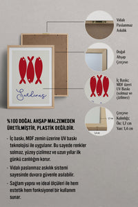 HOMEPACK Ahşap Çerçeveli Tablo Çerçeveli Poster Sanatsal Modern Duvar Dekoru TK-749
