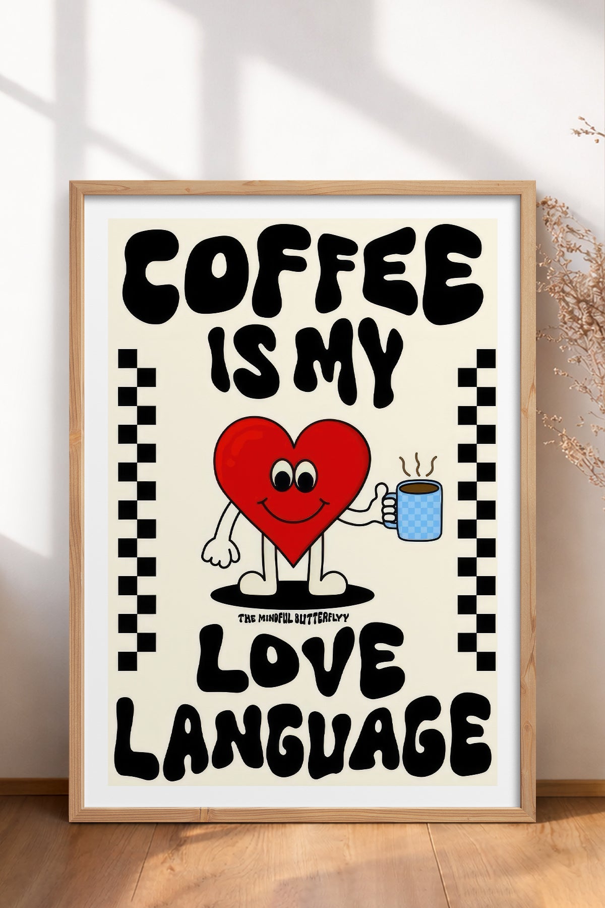 HOMEPACK Ahşap Çerçeveli Tablo Çerçeveli Poster Sanatsal Modern Duvar Dekoru TK-751