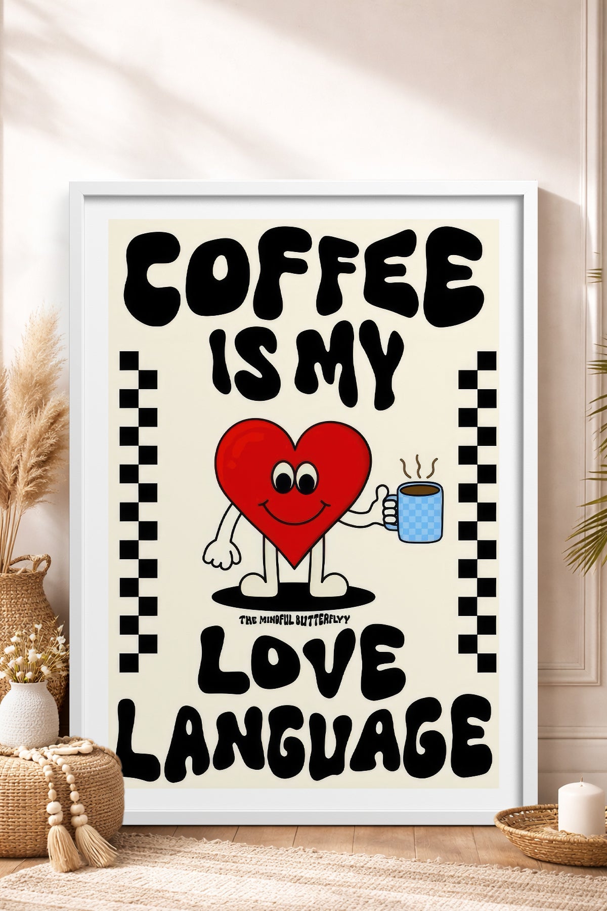 HOMEPACK Ahşap Çerçeveli Tablo Çerçeveli Poster Sanatsal Modern Duvar Dekoru TK-751