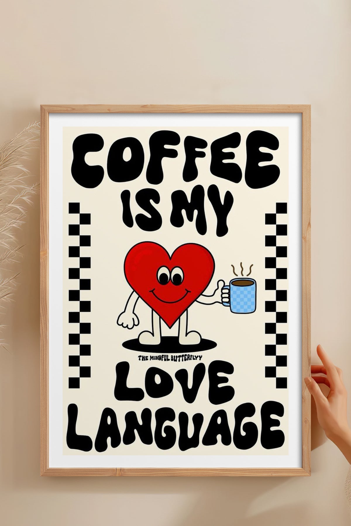 HOMEPACK Ahşap Çerçeveli Tablo Çerçeveli Poster Sanatsal Modern Duvar Dekoru TK-751