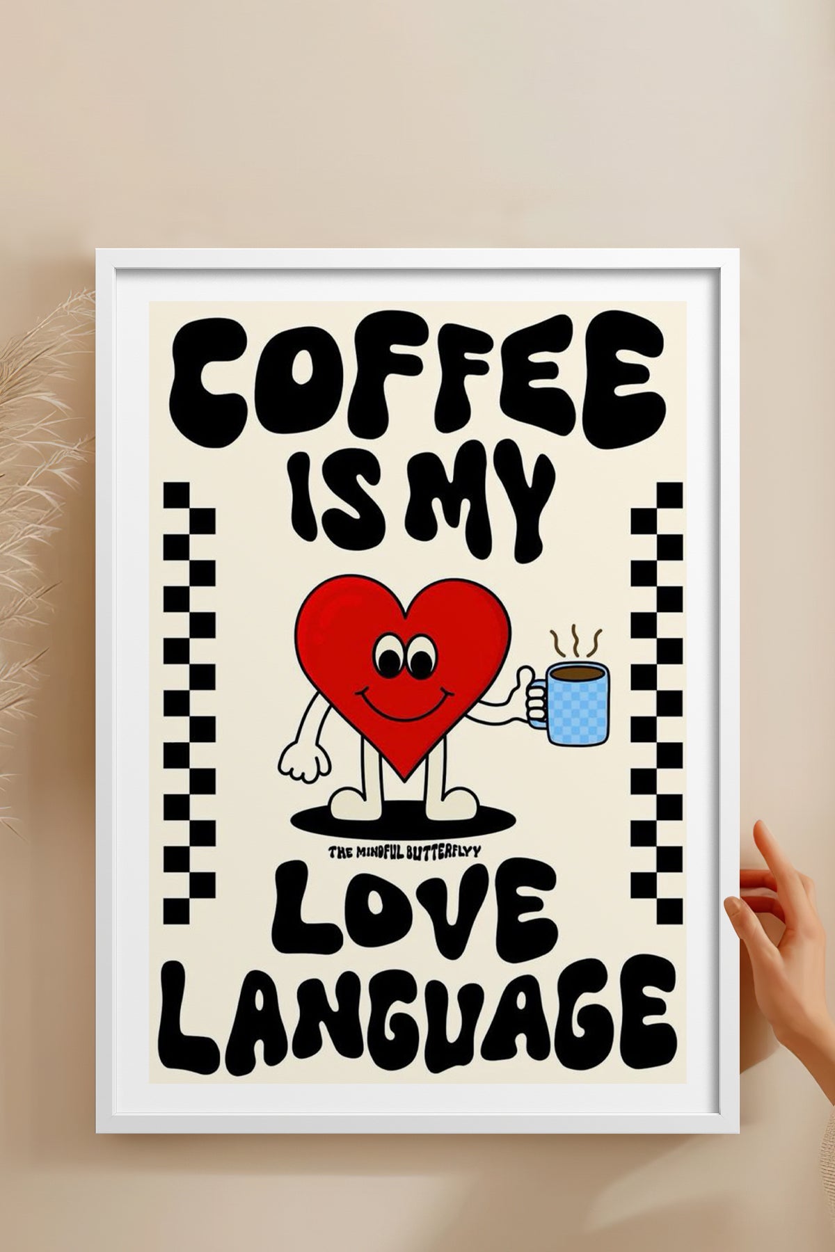 HOMEPACK Ahşap Çerçeveli Tablo Çerçeveli Poster Sanatsal Modern Duvar Dekoru TK-751