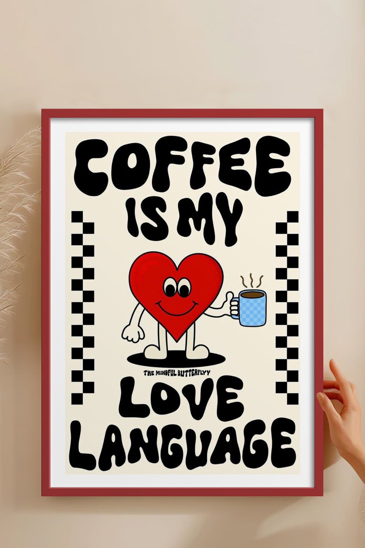 HOMEPACK Ahşap Çerçeveli Tablo Çerçeveli Poster Sanatsal Modern Duvar Dekoru TK-751