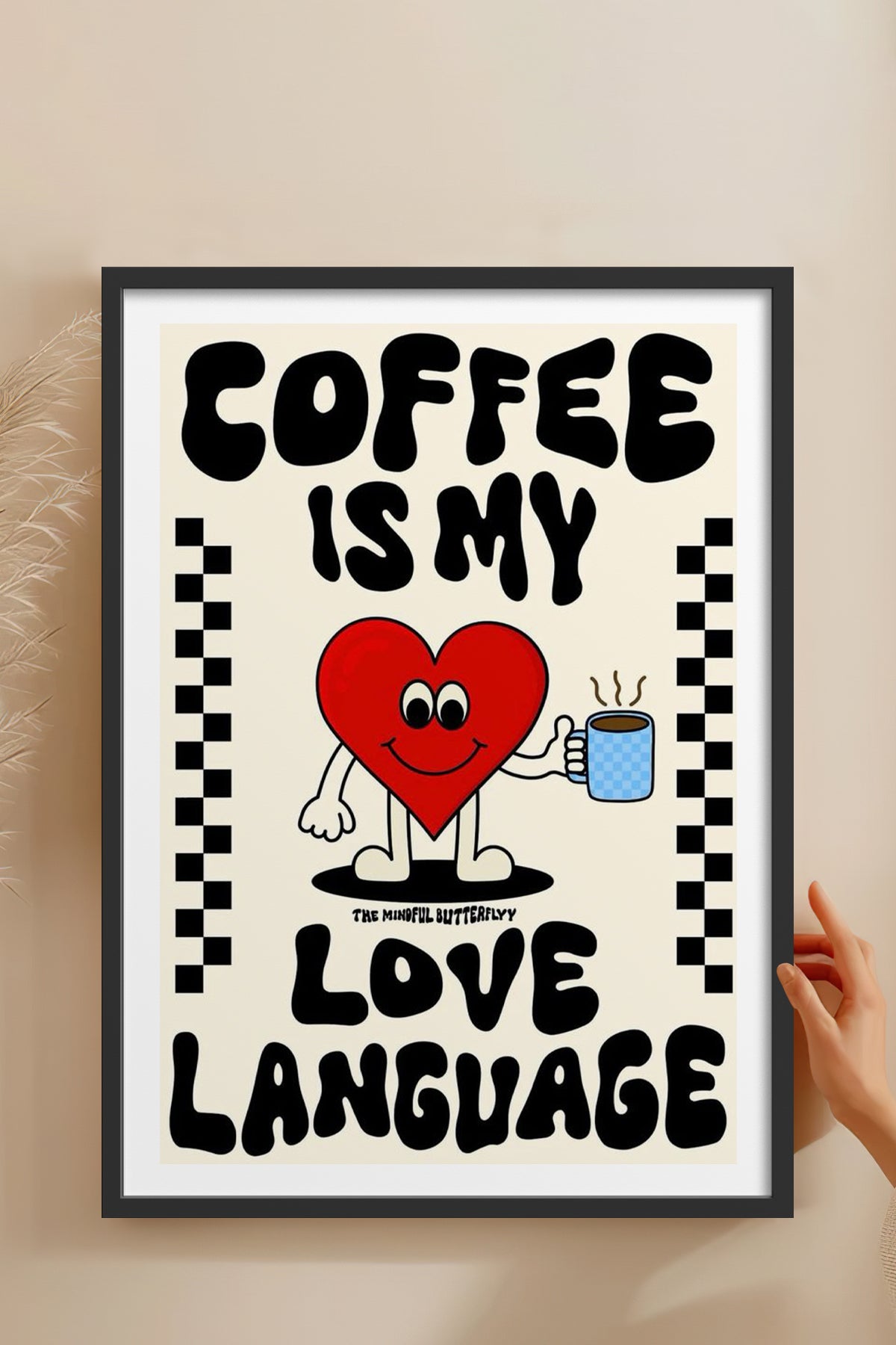 HOMEPACK Ahşap Çerçeveli Tablo Çerçeveli Poster Sanatsal Modern Duvar Dekoru TK-751