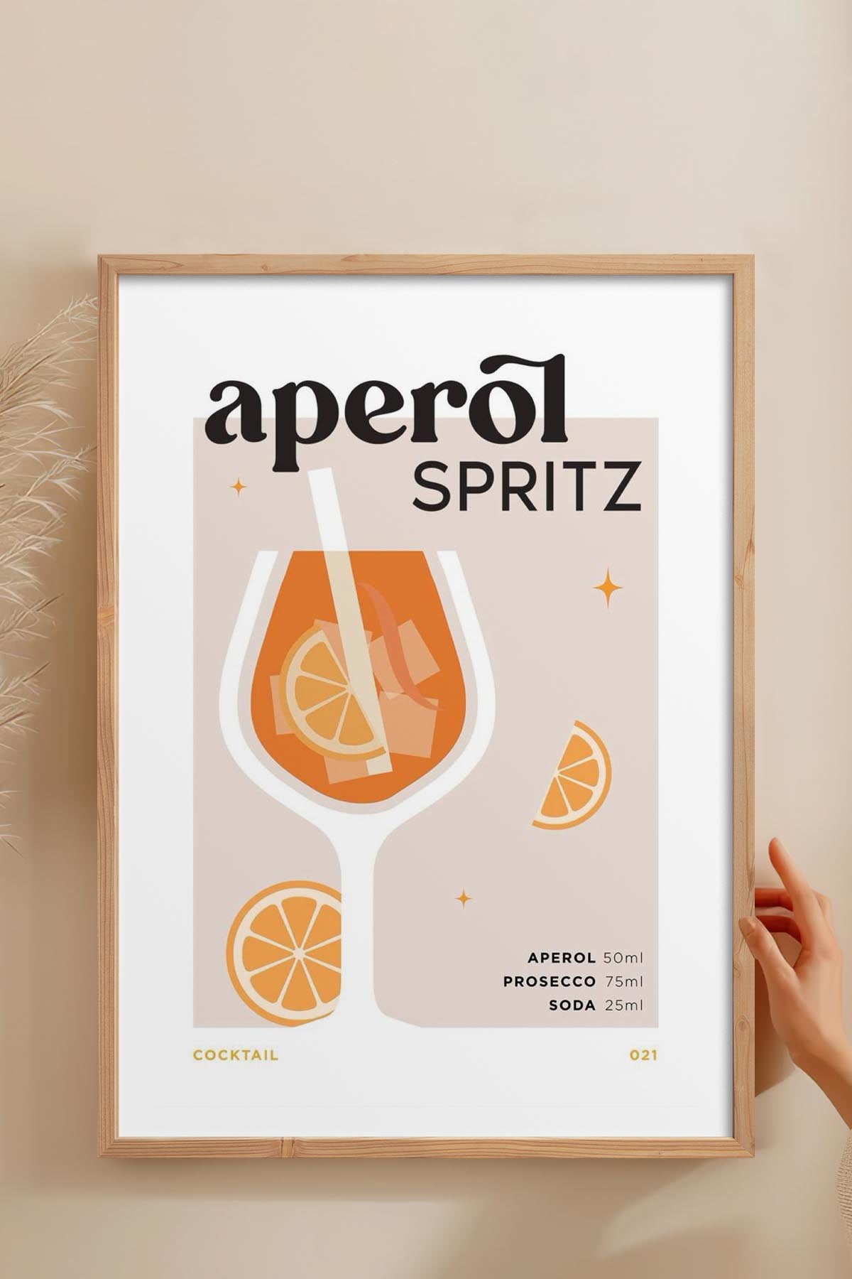 HOMEPACK Ahşap Çerçeveli Tablo Çerçeveli Poster Sanatsal Modern Duvar Dekoru TK-752