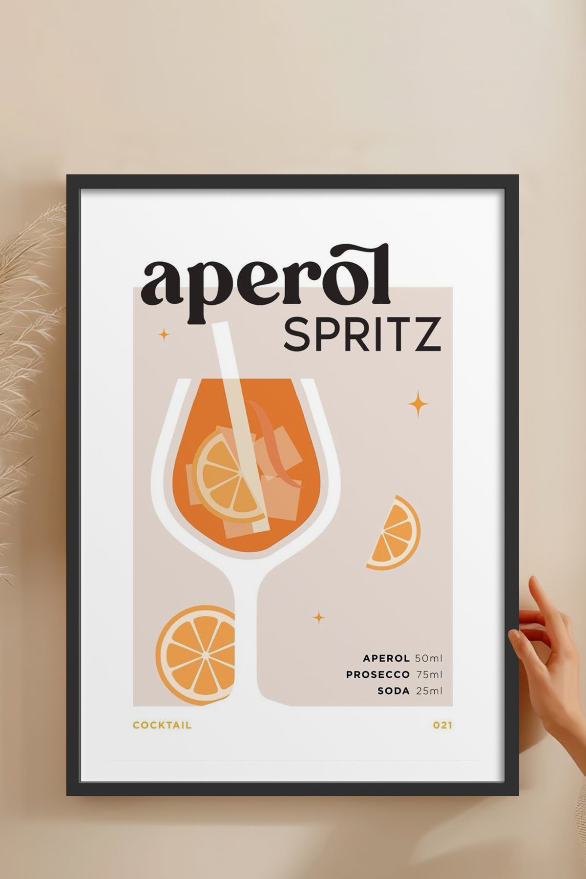 HOMEPACK Ahşap Çerçeveli Tablo Çerçeveli Poster Sanatsal Modern Duvar Dekoru TK-752