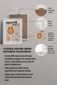 HOMEPACK Ahşap Çerçeveli Tablo Çerçeveli Poster Sanatsal Modern Duvar Dekoru TK-752