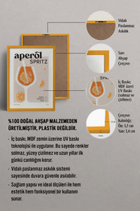 HOMEPACK Ahşap Çerçeveli Tablo Çerçeveli Poster Sanatsal Modern Duvar Dekoru TK-752