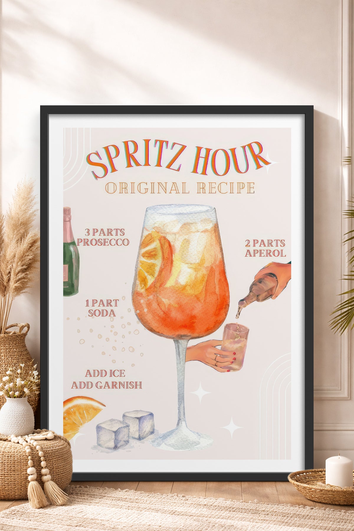 HOMEPACK Ahşap Çerçeveli Tablo Çerçeveli Poster Sanatsal Modern Duvar Dekoru TK-753