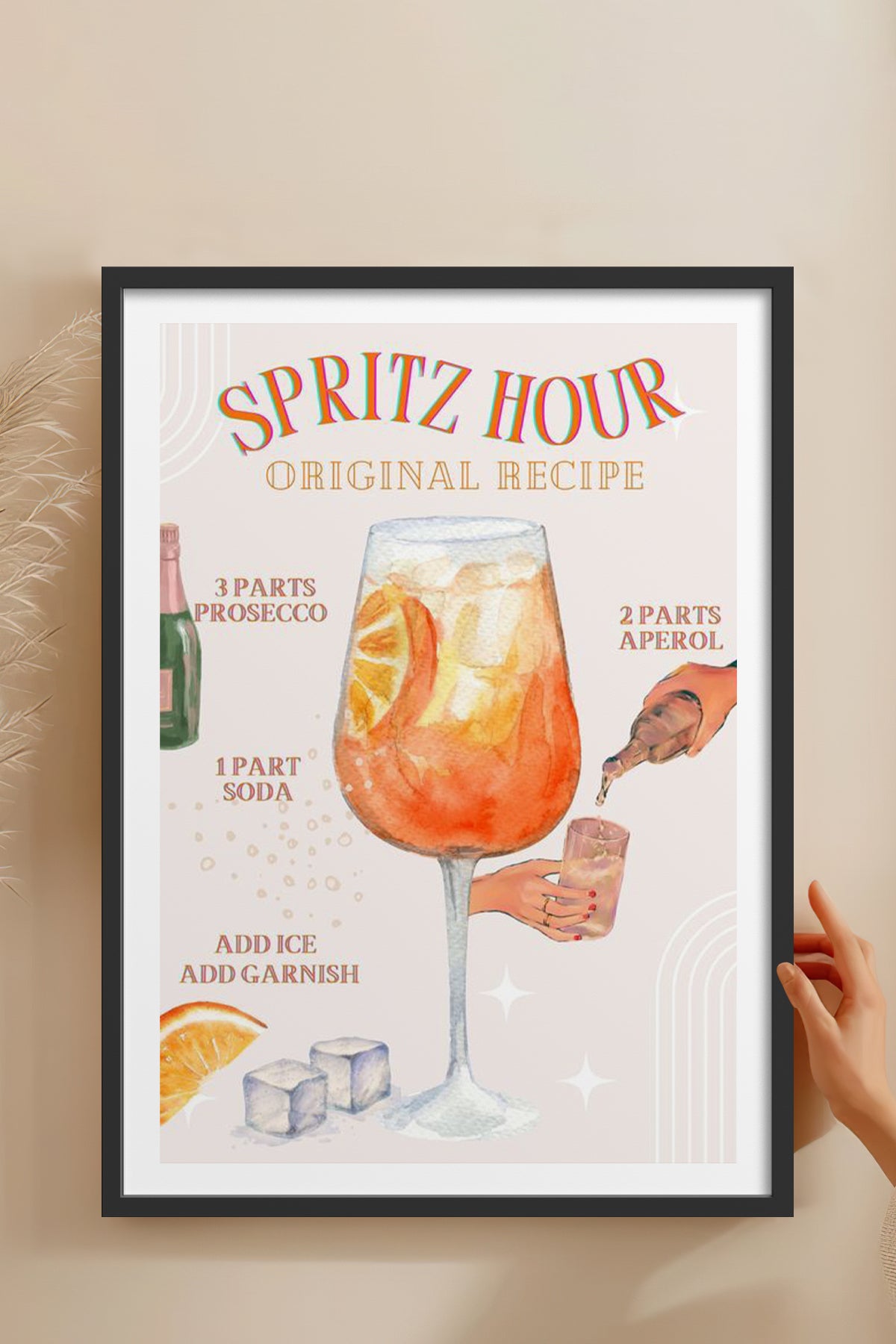 HOMEPACK Ahşap Çerçeveli Tablo Çerçeveli Poster Sanatsal Modern Duvar Dekoru TK-753
