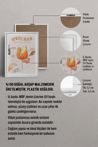 HOMEPACK Ahşap Çerçeveli Tablo Çerçeveli Poster Sanatsal Modern Duvar Dekoru TK-753