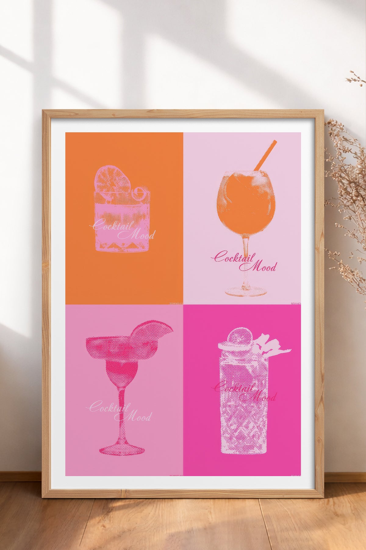HOMEPACK Ahşap Çerçeveli Tablo Çerçeveli Poster Sanatsal Modern Duvar Dekoru TK-754