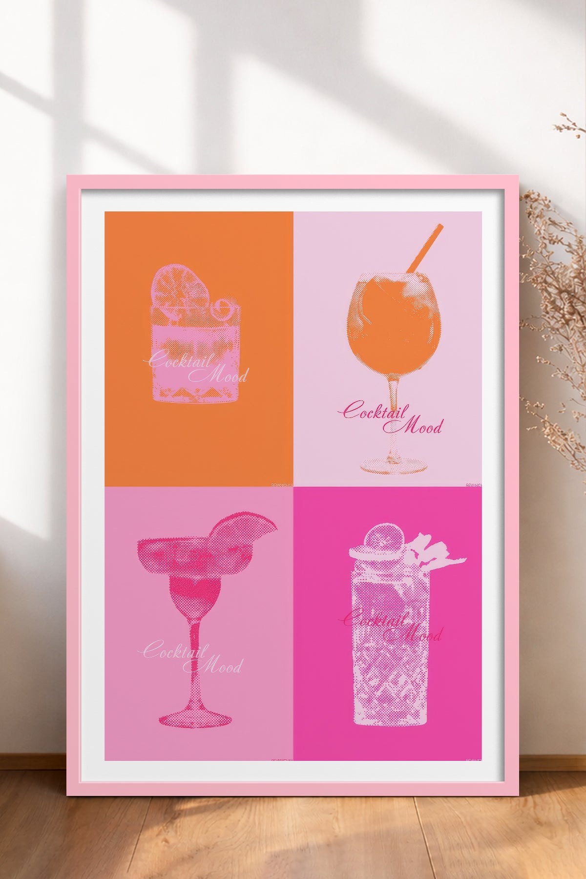 HOMEPACK Ahşap Çerçeveli Tablo Çerçeveli Poster Sanatsal Modern Duvar Dekoru TK-754