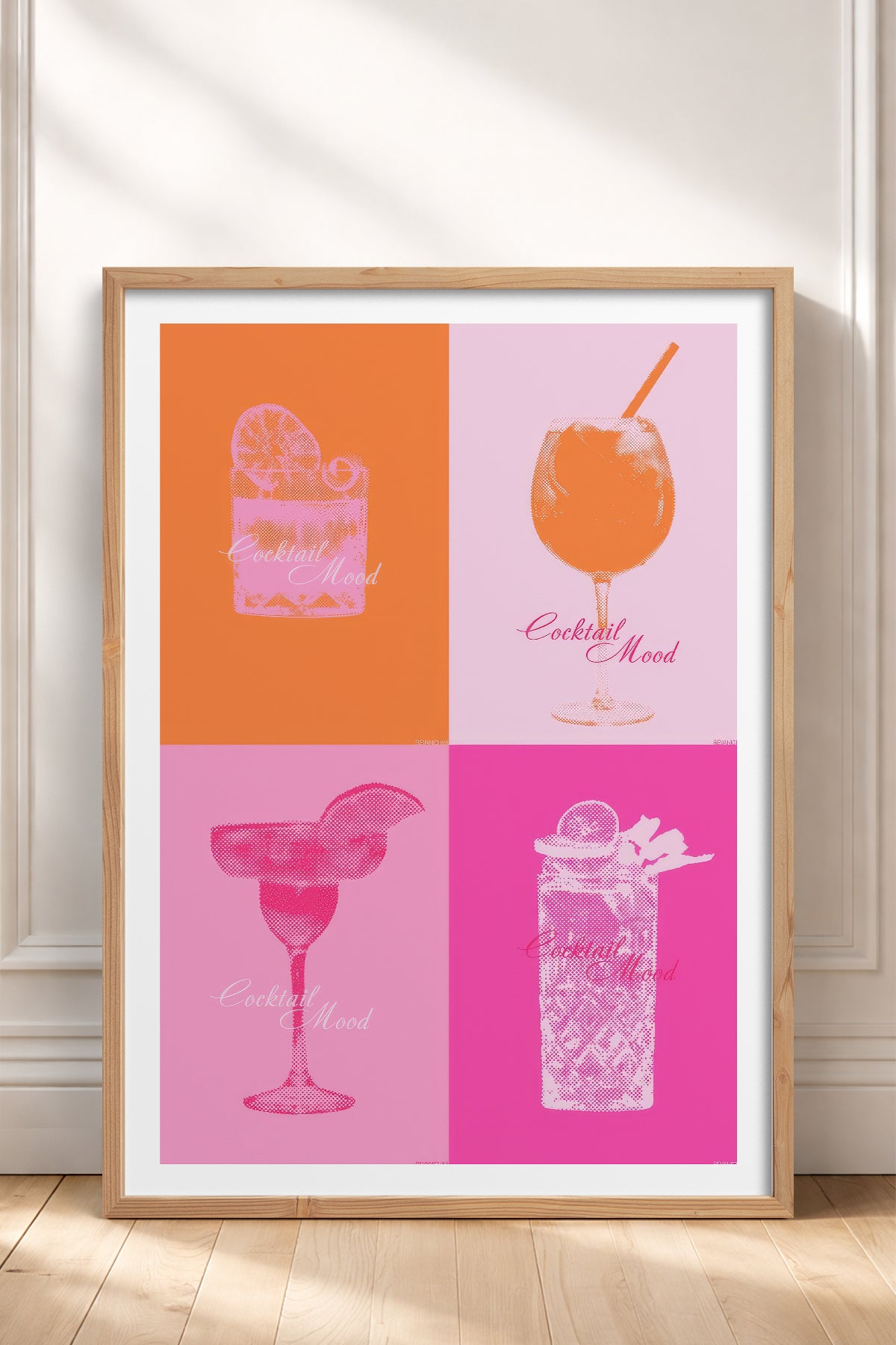 HOMEPACK Ahşap Çerçeveli Tablo Çerçeveli Poster Sanatsal Modern Duvar Dekoru TK-754