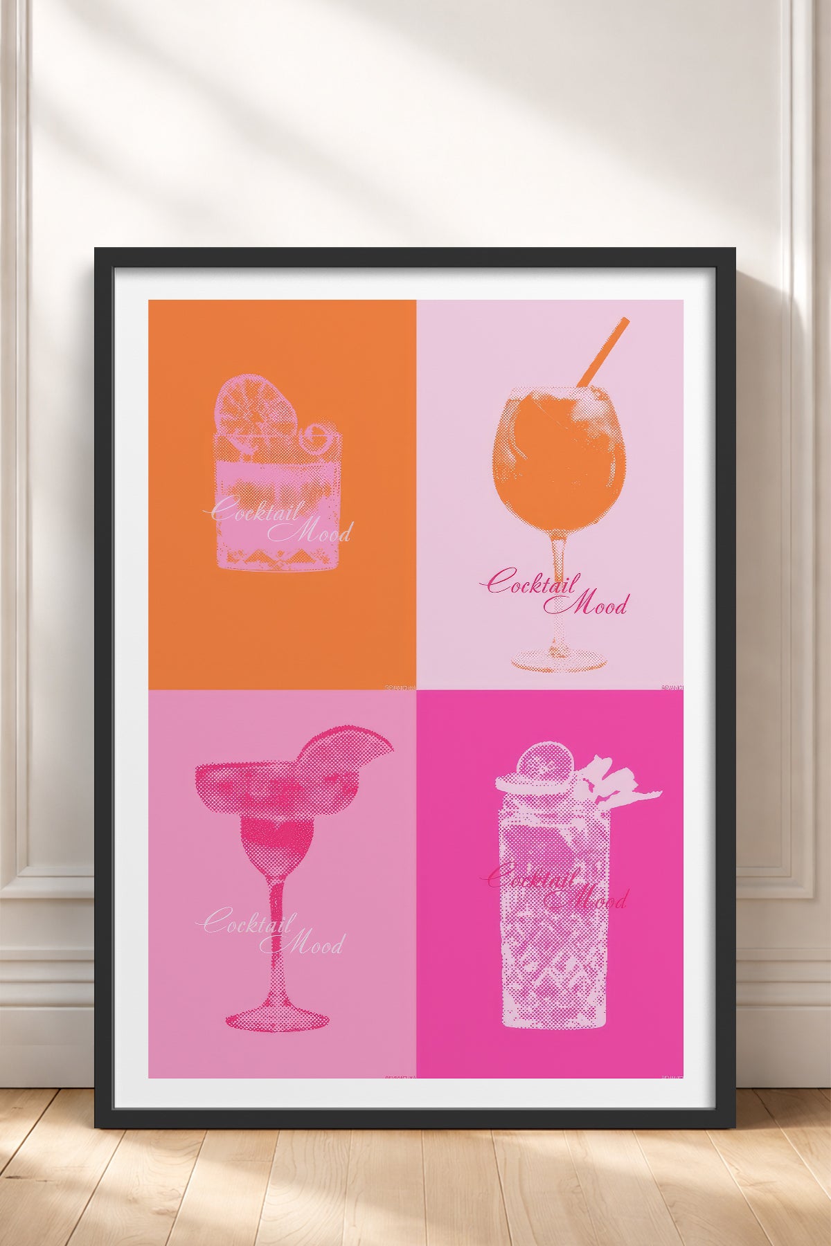 HOMEPACK Ahşap Çerçeveli Tablo Çerçeveli Poster Sanatsal Modern Duvar Dekoru TK-754