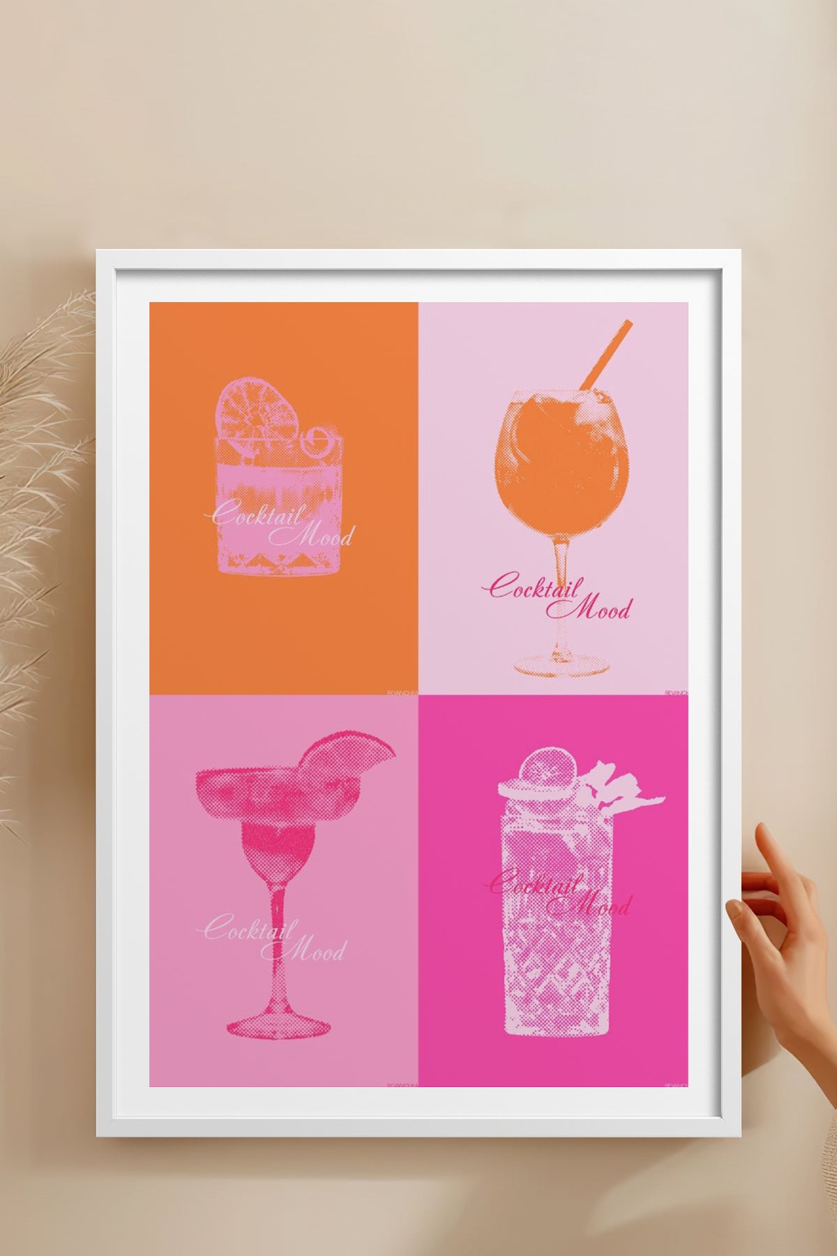 HOMEPACK Ahşap Çerçeveli Tablo Çerçeveli Poster Sanatsal Modern Duvar Dekoru TK-754