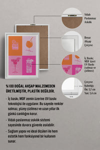 HOMEPACK Ahşap Çerçeveli Tablo Çerçeveli Poster Sanatsal Modern Duvar Dekoru TK-754