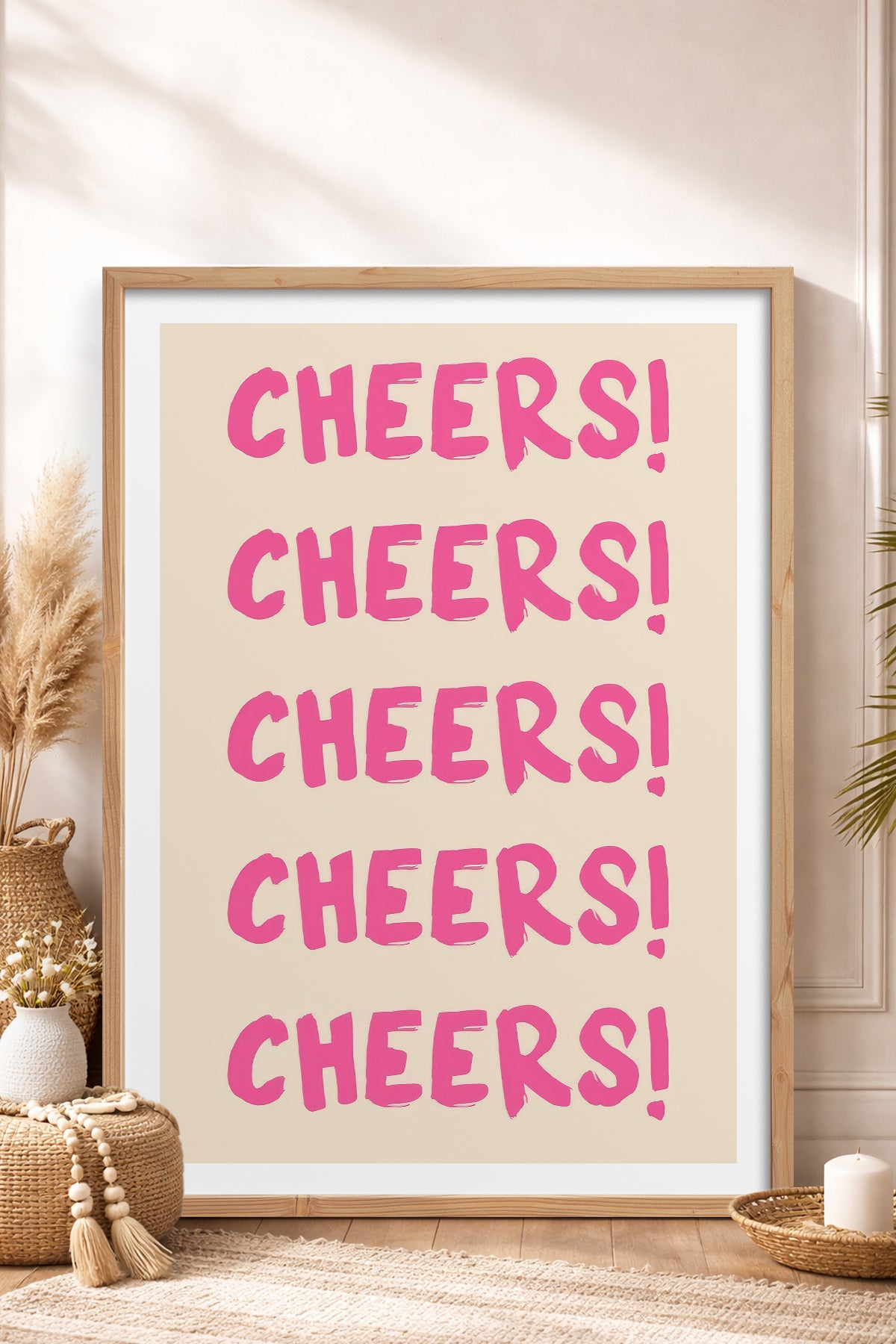 HOMEPACK Ahşap Çerçeveli Tablo Çerçeveli Poster Sanatsal Modern Duvar Dekoru TK-755