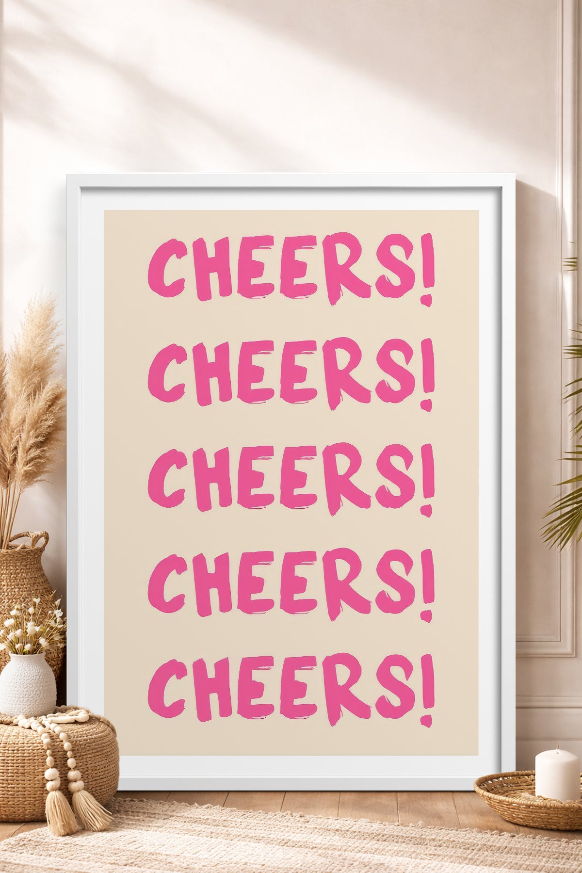 HOMEPACK Ahşap Çerçeveli Tablo Çerçeveli Poster Sanatsal Modern Duvar Dekoru TK-755