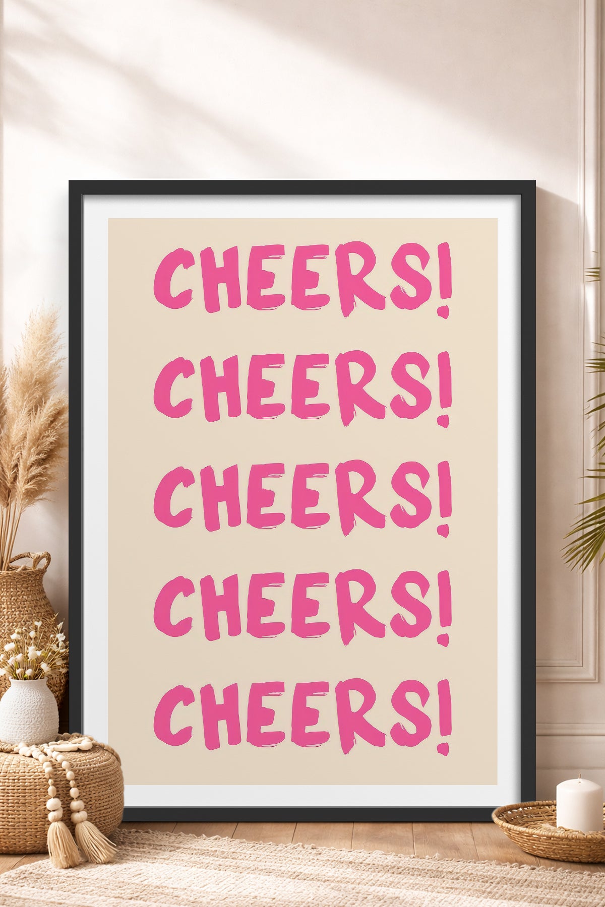 HOMEPACK Ahşap Çerçeveli Tablo Çerçeveli Poster Sanatsal Modern Duvar Dekoru TK-755