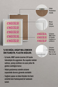 HOMEPACK Ahşap Çerçeveli Tablo Çerçeveli Poster Sanatsal Modern Duvar Dekoru TK-755