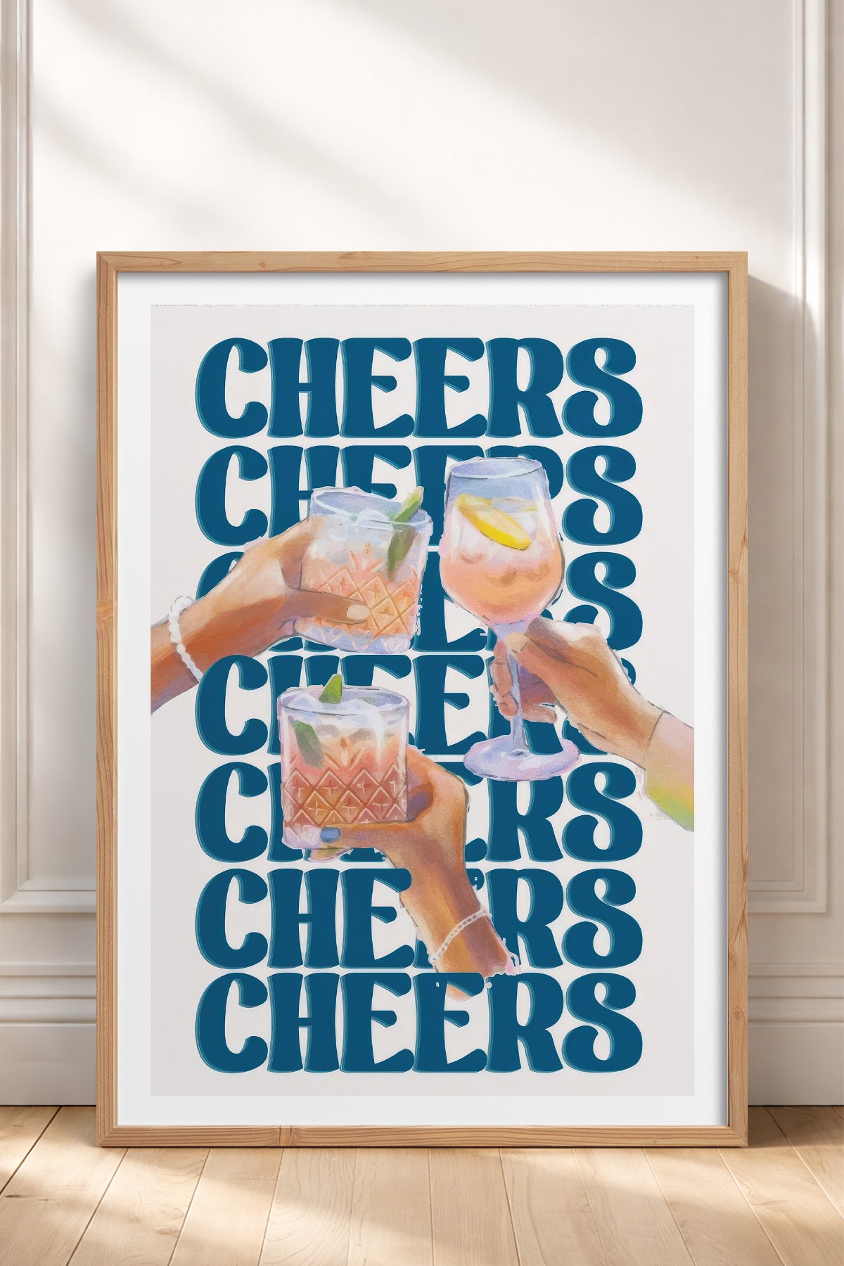 HOMEPACK Ahşap Çerçeveli Tablo Çerçeveli Poster Sanatsal Modern Duvar Dekoru TK-756