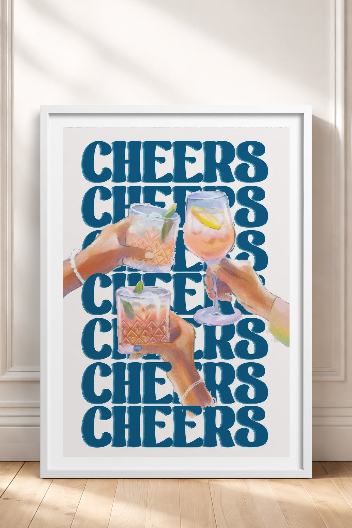 HOMEPACK Ahşap Çerçeveli Tablo Çerçeveli Poster Sanatsal Modern Duvar Dekoru TK-756