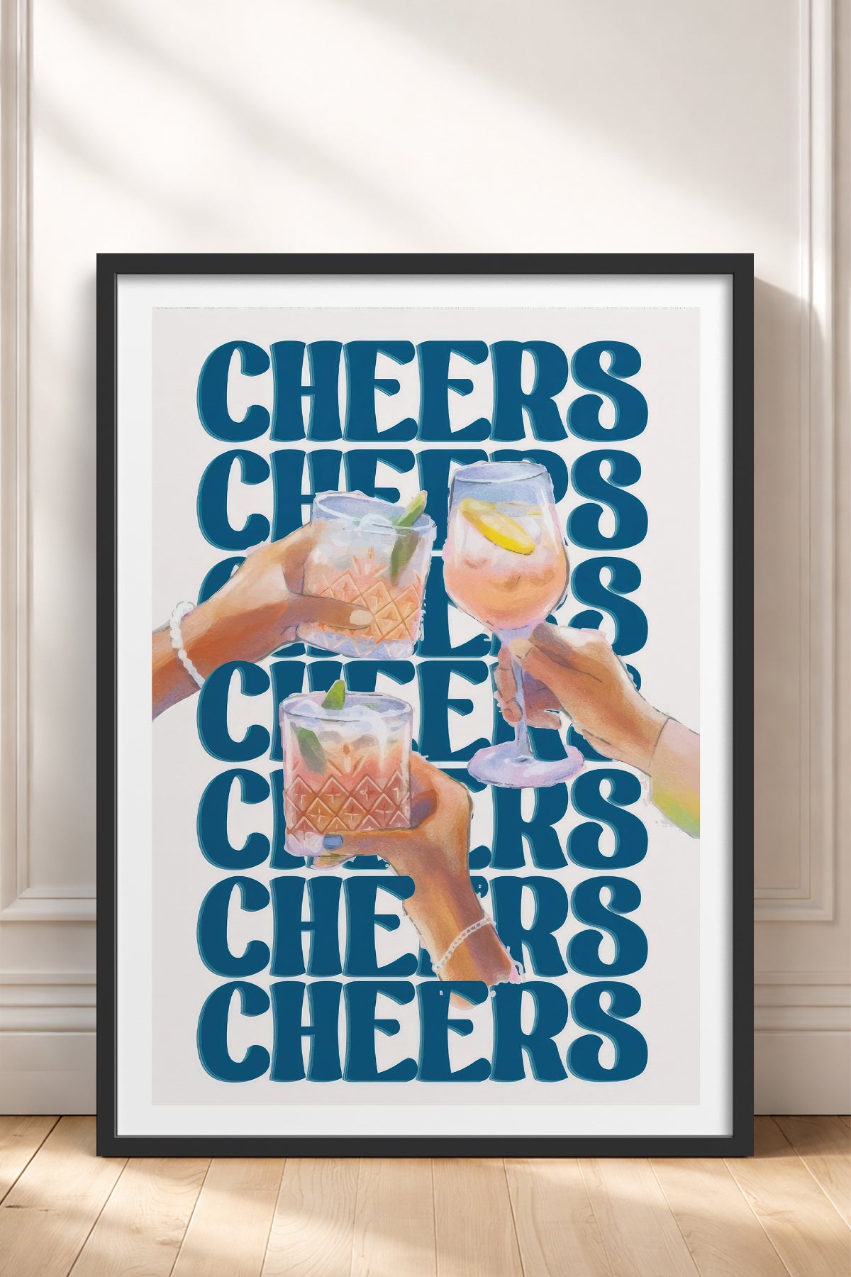 HOMEPACK Ahşap Çerçeveli Tablo Çerçeveli Poster Sanatsal Modern Duvar Dekoru TK-756