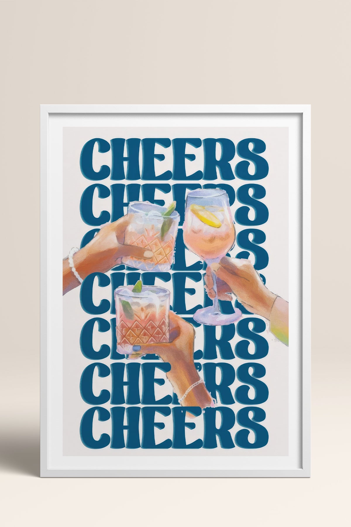 HOMEPACK Ahşap Çerçeveli Tablo Çerçeveli Poster Sanatsal Modern Duvar Dekoru TK-756