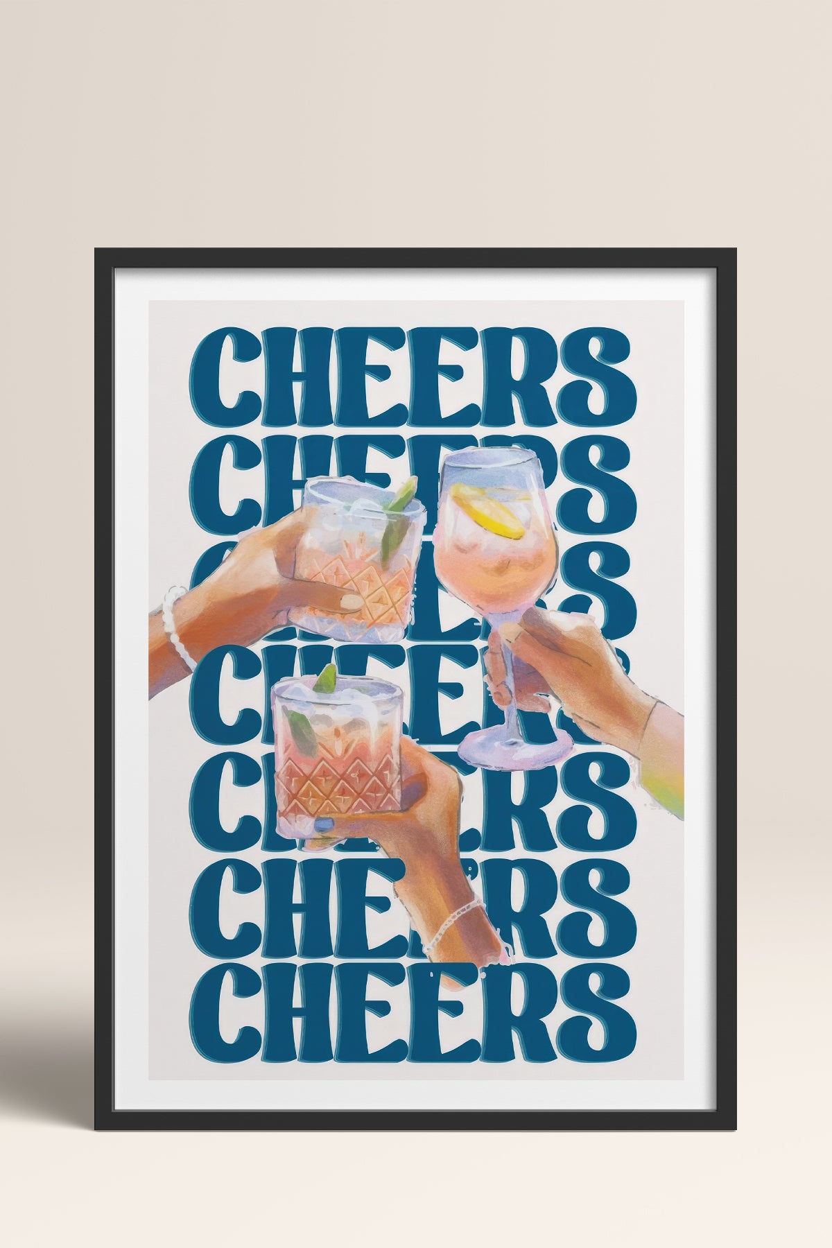 HOMEPACK Ahşap Çerçeveli Tablo Çerçeveli Poster Sanatsal Modern Duvar Dekoru TK-756