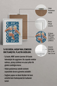 HOMEPACK Ahşap Çerçeveli Tablo Çerçeveli Poster Sanatsal Modern Duvar Dekoru TK-756