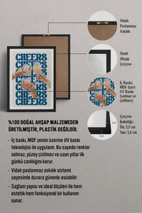 HOMEPACK Ahşap Çerçeveli Tablo Çerçeveli Poster Sanatsal Modern Duvar Dekoru TK-756