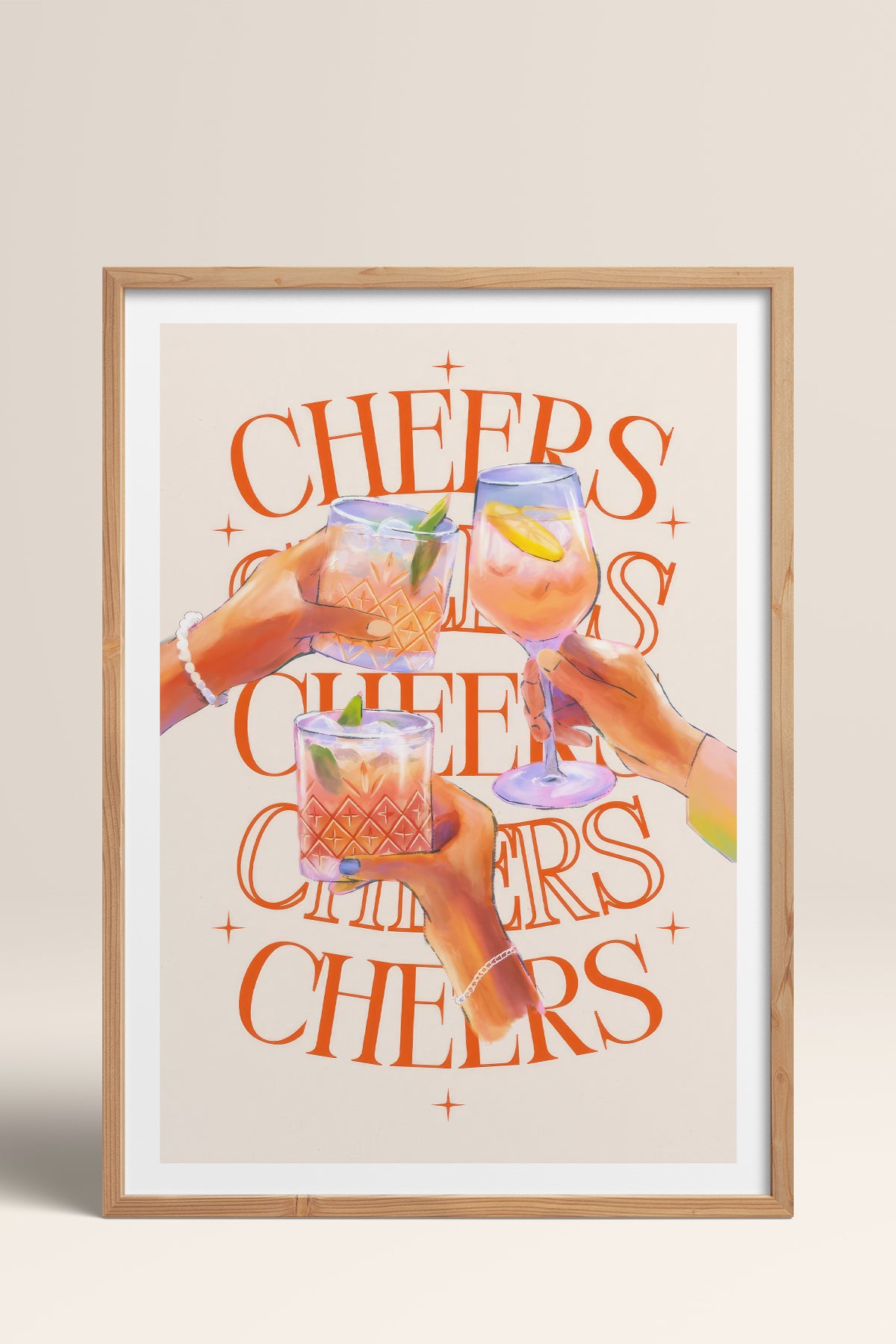 HOMEPACK Ahşap Çerçeveli Tablo Çerçeveli Poster Sanatsal Modern Duvar Dekoru TK-757