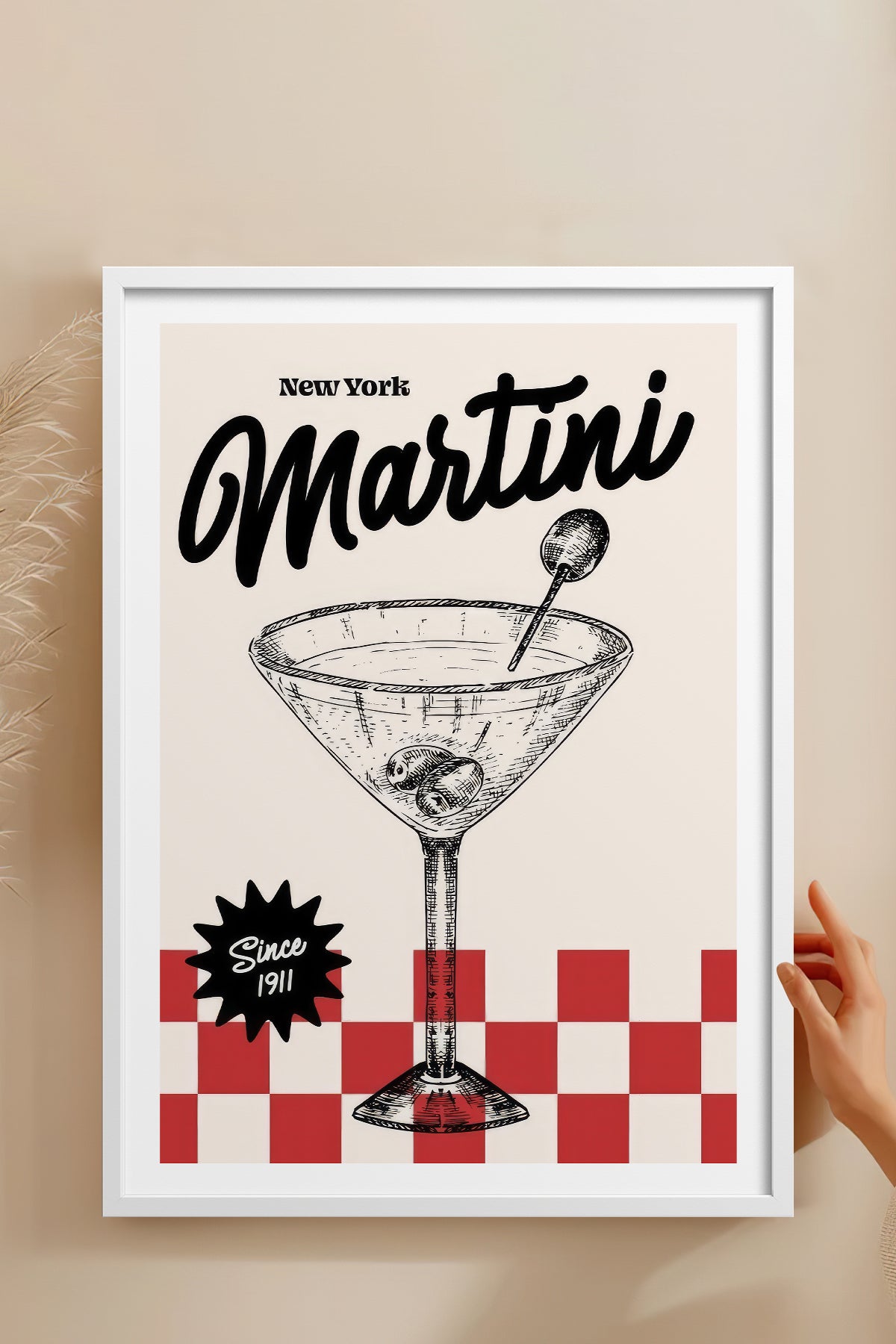 HOMEPACK Ahşap Çerçeveli Tablo Çerçeveli Poster Sanatsal Modern Duvar Dekoru TK-758