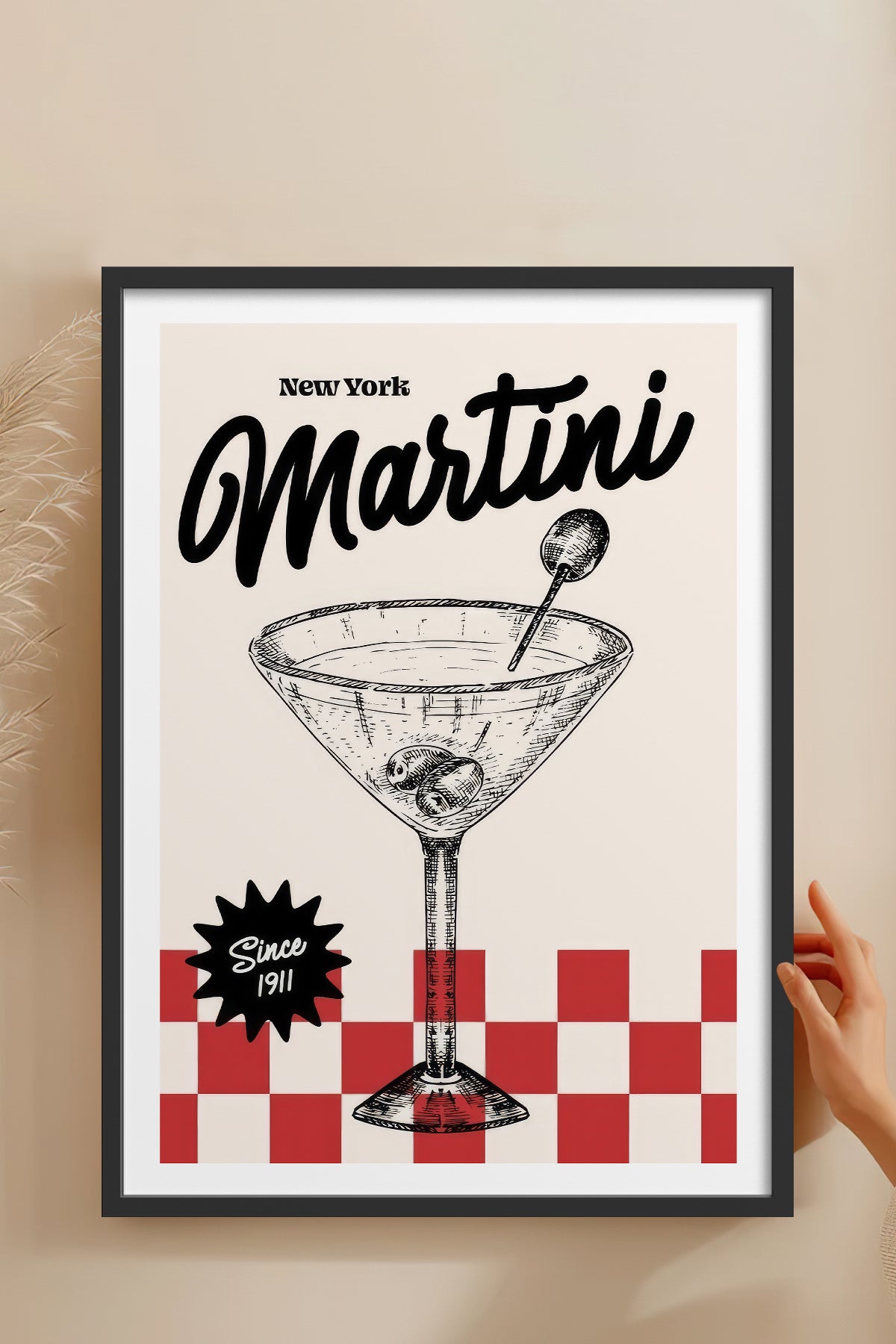 HOMEPACK Ahşap Çerçeveli Tablo Çerçeveli Poster Sanatsal Modern Duvar Dekoru TK-758